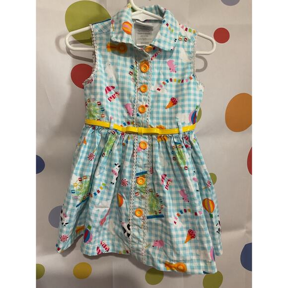 Nannette Kids Sleeveless Dress With Belt Size 2T - Picture 8 of 14